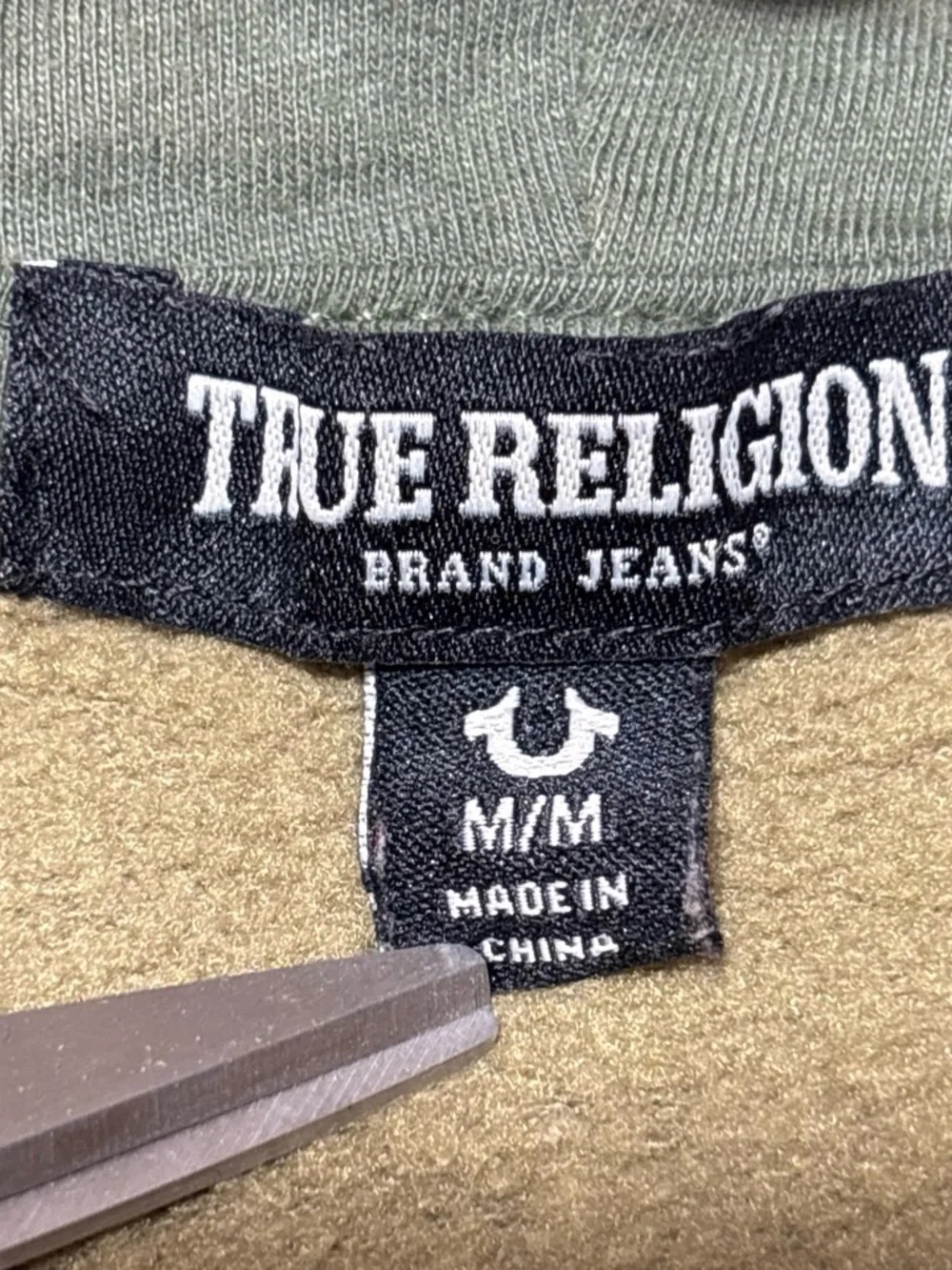 True Religion Camouflage Zip Hoodie in Green & Brown , M , $32